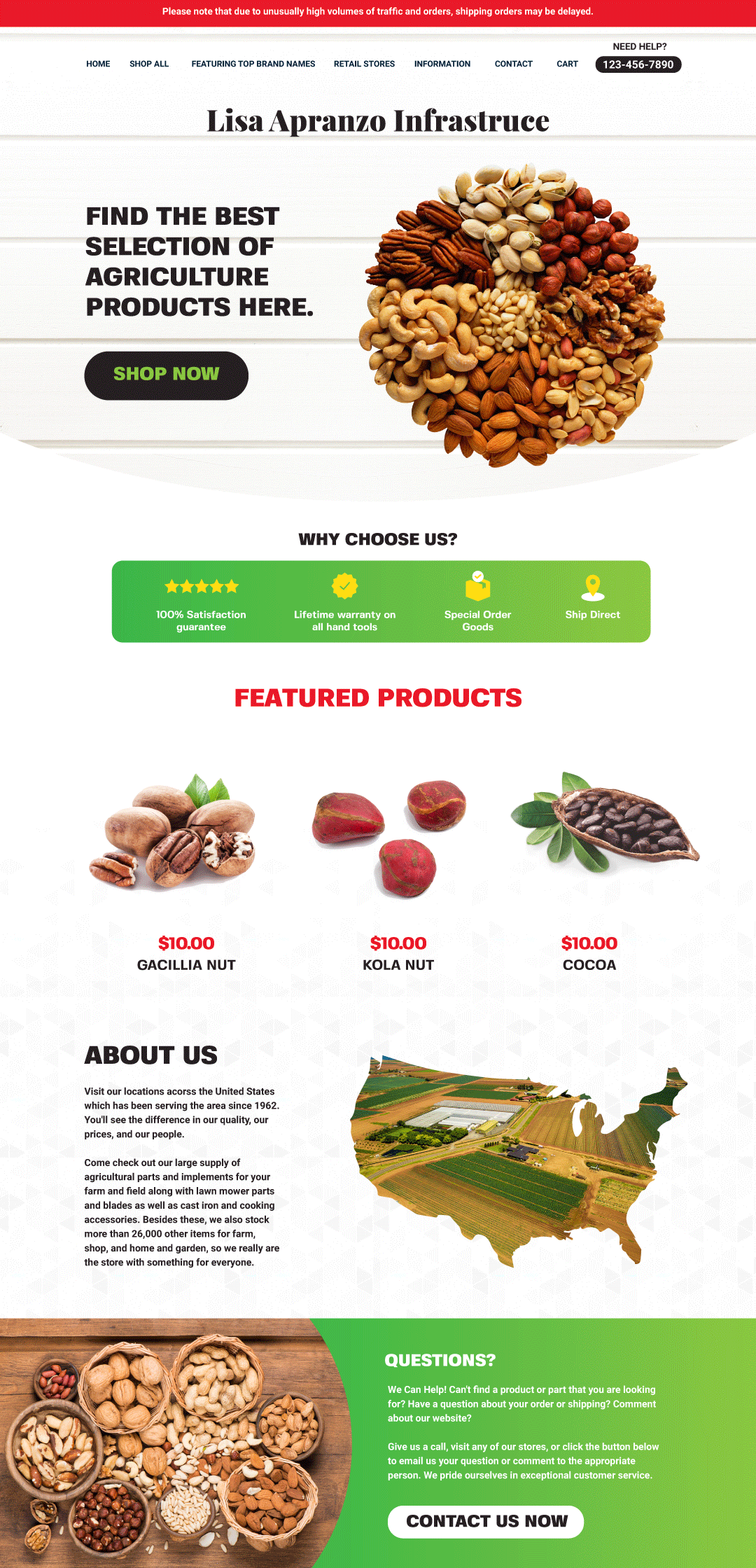 Agriculture Website Design